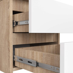 Тумба прикроватная Akord K40 2SZ (White/Sonoma) Thumb