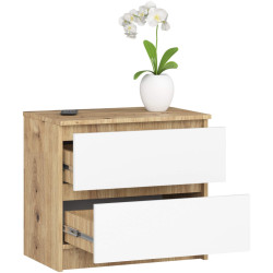 Noptiera Akord K60 2SZ (Artisan Oak/White) Thumb