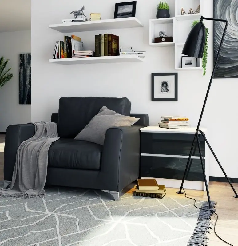 Тумба прикроватная Akord K60 2SZ (White/Graphite Gloss) - 4