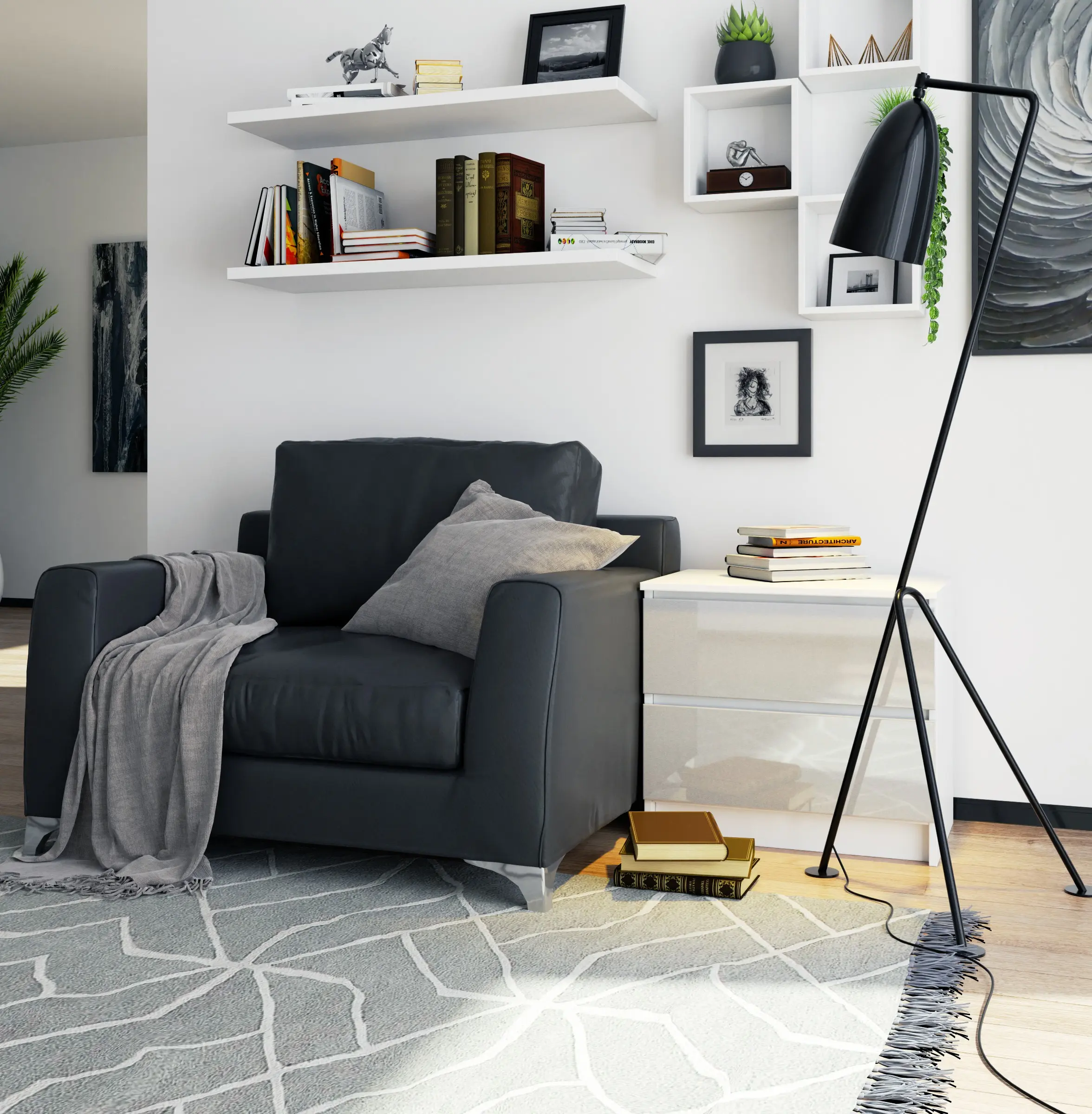 Noptiera Akord K60 2SZ (Metallic Gloss/White)