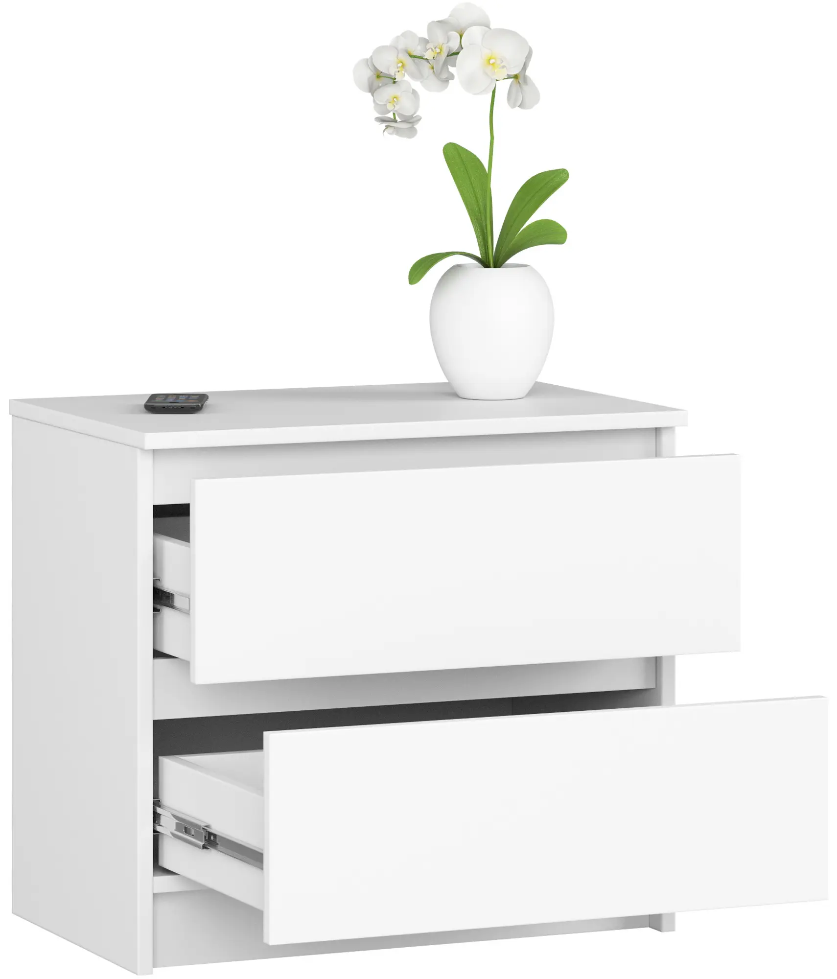 Тумба прикроватная Akord K60 2SZ (White)