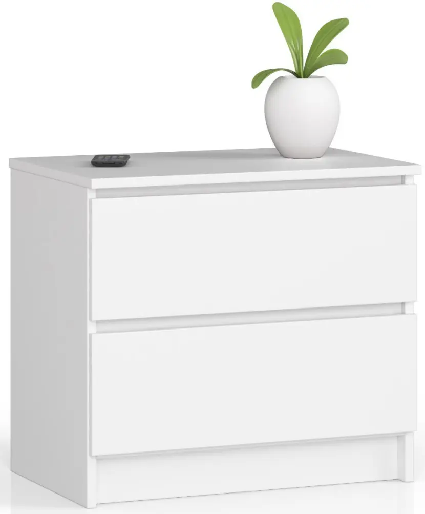 Тумба прикроватная Akord K60 2SZ (White)