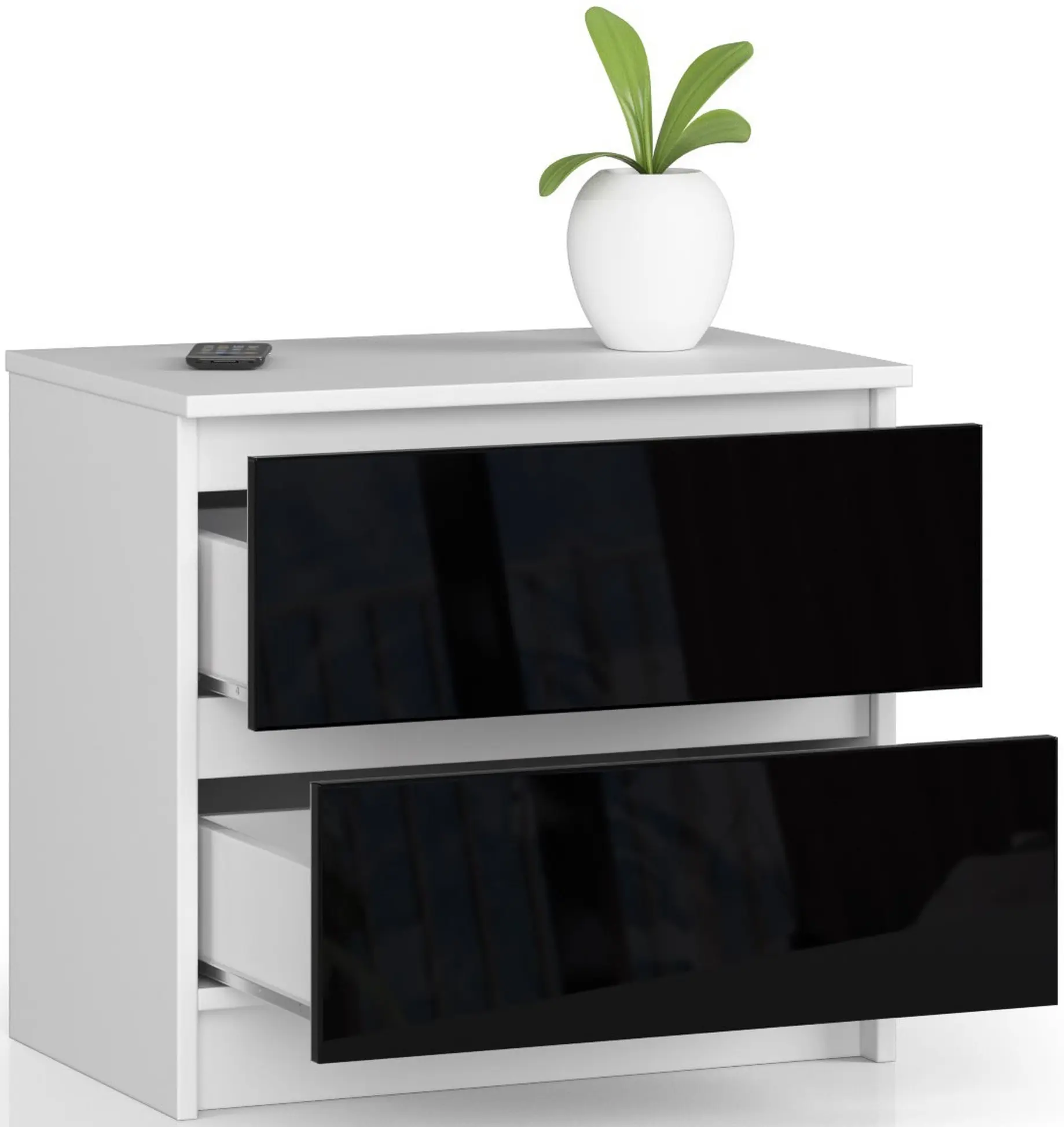 Noptiera Akord K60 2SZ (White/Black Gloss)