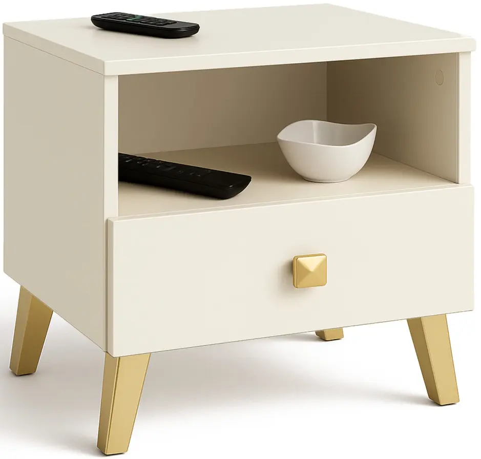 Noptiera Akord Mobi 40cm 1SZ (Cashmere/Gold)