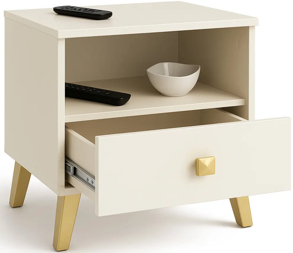 Noptiera Akord Mobi 40cm 1SZ (Cashmere/Gold)