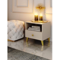 Noptiera Akord Mobi 40cm 1SZ (Cashmere/Gold)