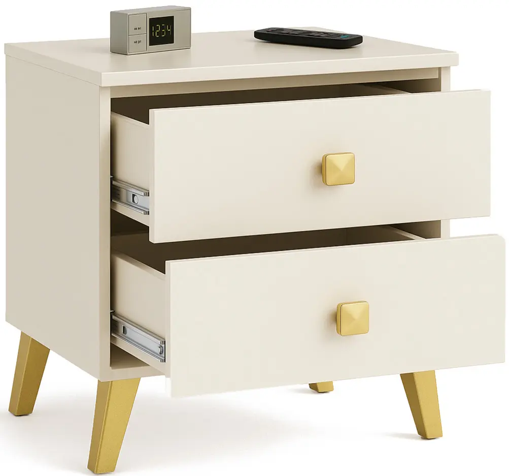 Noptiera Akord Mobi 40cm 2SZ (Cashmere/Gold)