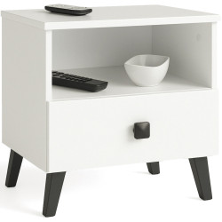 Noptiera Akord Mobi K-01 40cm 1SZ (White/Black) Thumb