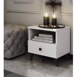 Noptiera Akord Mobi K-01 40cm 1SZ (White/Black)