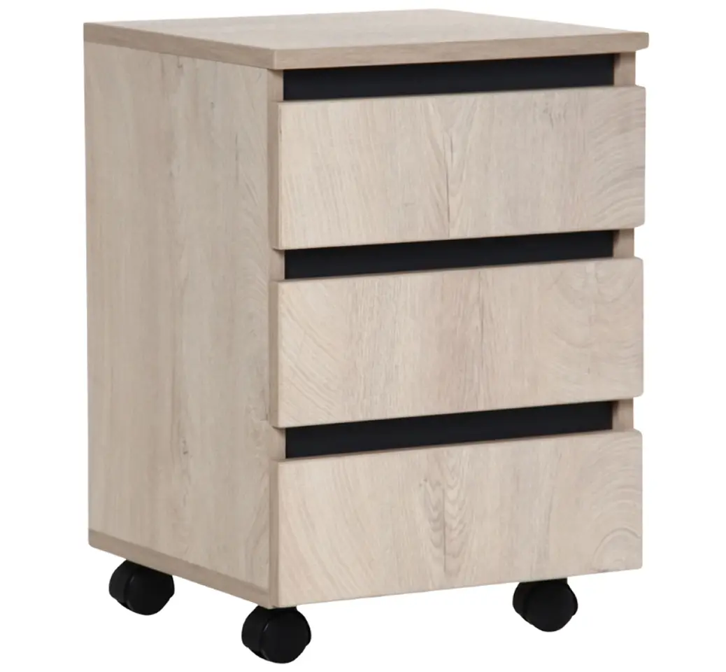 Тумба прикроватная AMF Pluto SM1 (Natural/Black)