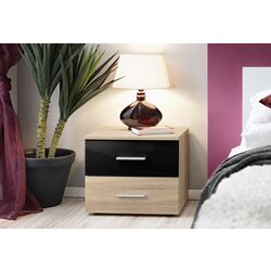 Тумба прикроватная ASM Vicky DSS VYN (Sonoma Oak/Black Gloss) Thumb