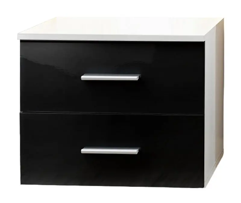 Тумба прикроватная ASM Vicky WSS VYN (Black Gloss/White Matt)