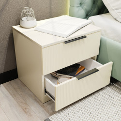 Noptiera Bayro Murano 550x500x450 Positano (Ivory) Thumb