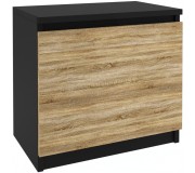 Noptiera Belini SI SN1/0/B/DS/0/0 (Sonoma Oak/Black)