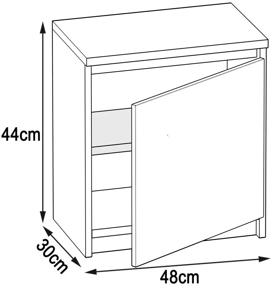 Noptiera Belini SI SN1/0/B/DW/0/0 (Wotan Oak/Black)