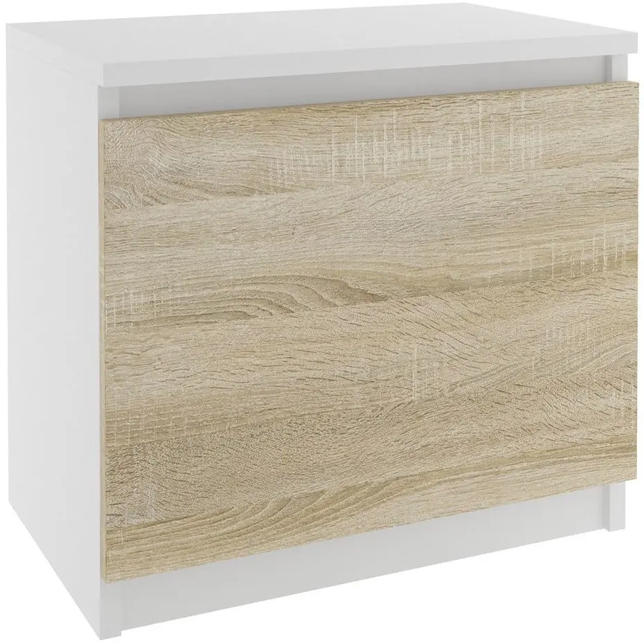 Тумба прикроватная Belini SI SN1/0/W/DS/0/0 (White/Sonoma Oak)