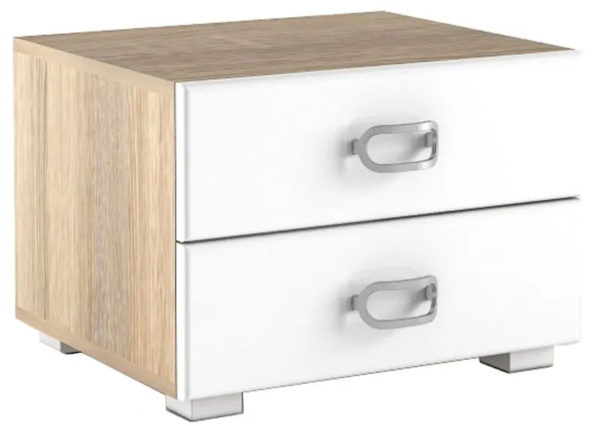 Noptiera BonMebel Rashel (Sonoma Oak/White Gloss)