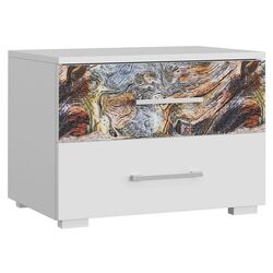 Noptiera BonMebel Santa Monica 2 (White Gloss/Rainbow)