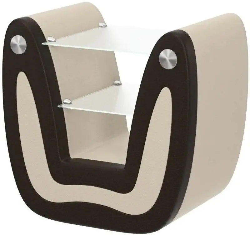 Тумба прикроватная Браво-Мебель №4 (Бежевый/Шоколад)