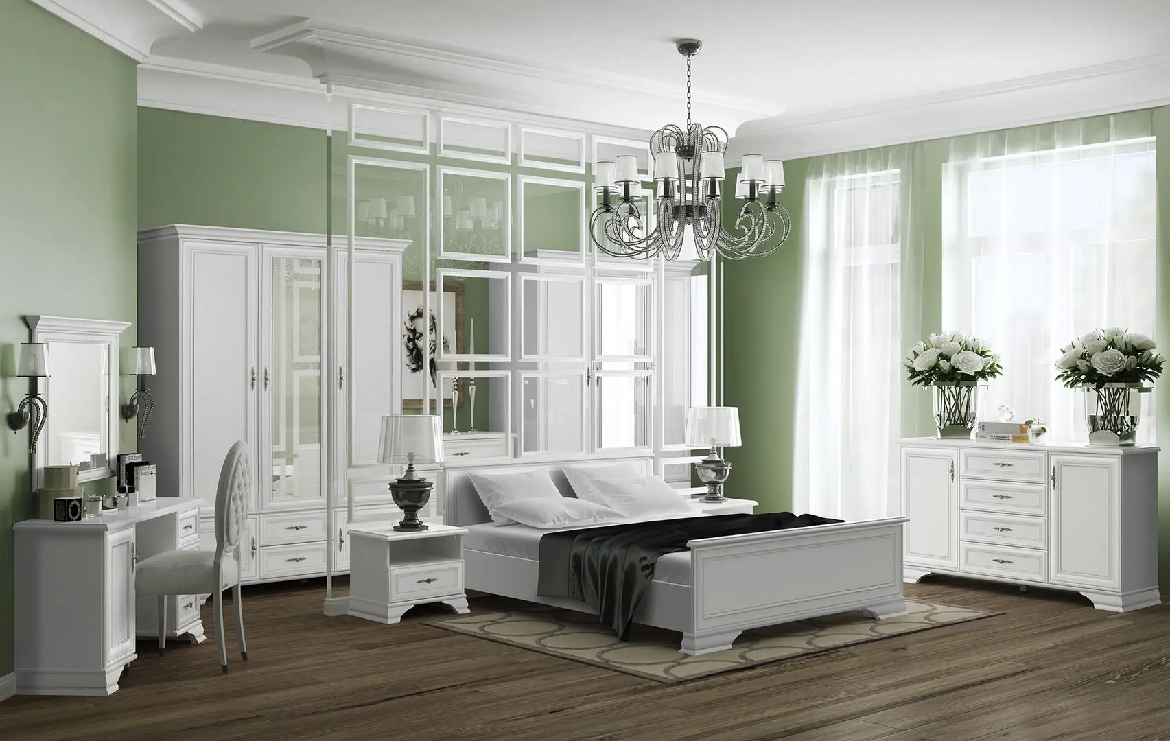 Тумба прикроватная Gerbor Kentuki KOM1S (Белый)