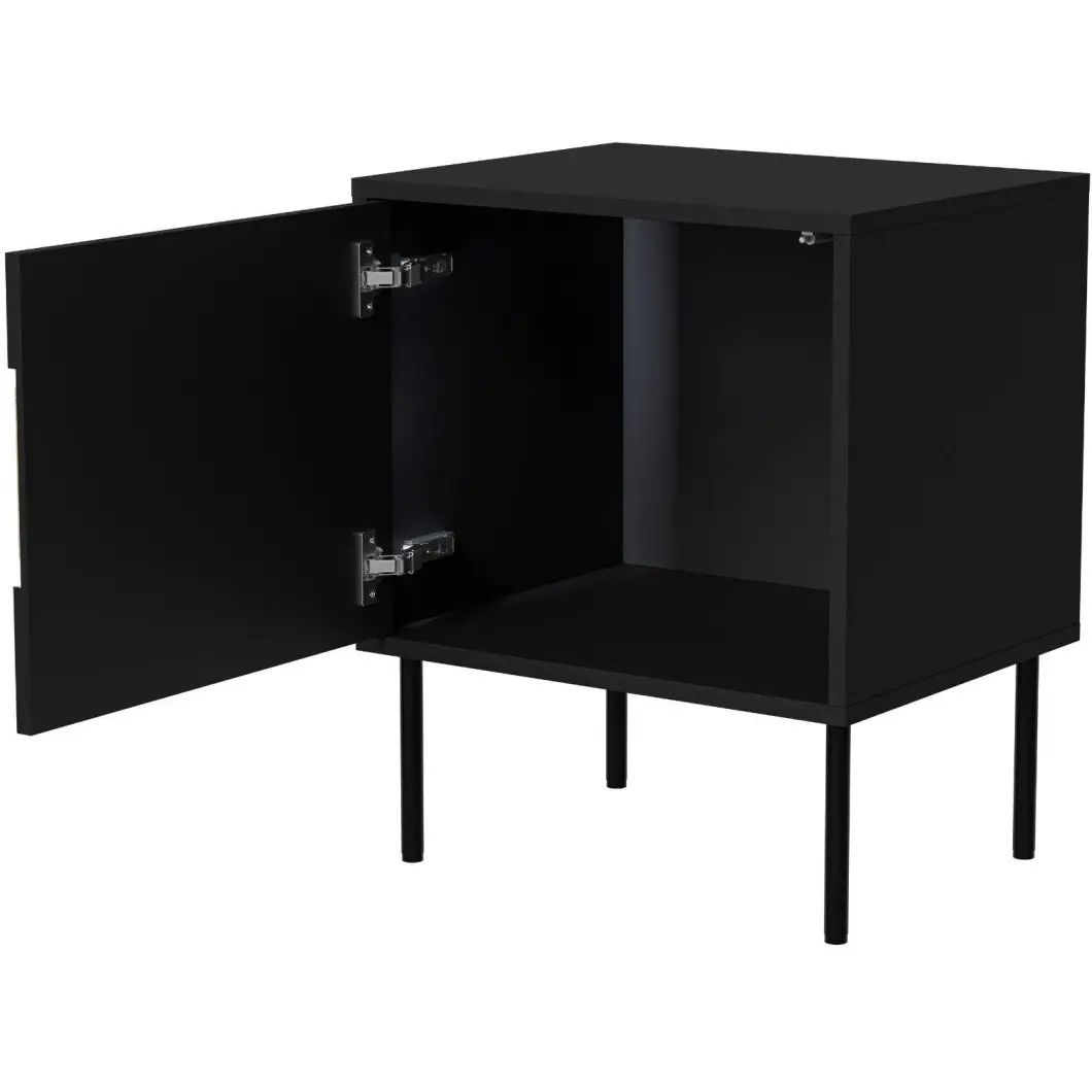 Комплект прикроватных тумб Cama Inserto 1D (Black/Wotan Oak) - 3