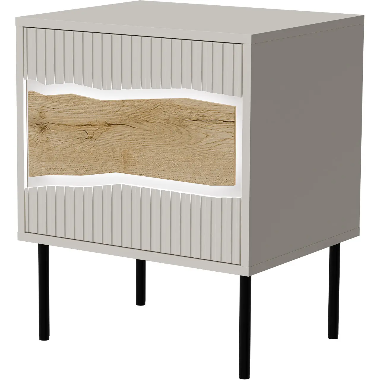 Комплект прикроватных тумб Cama Inserto 1D (Cashmere/Wotan Oak) - 2