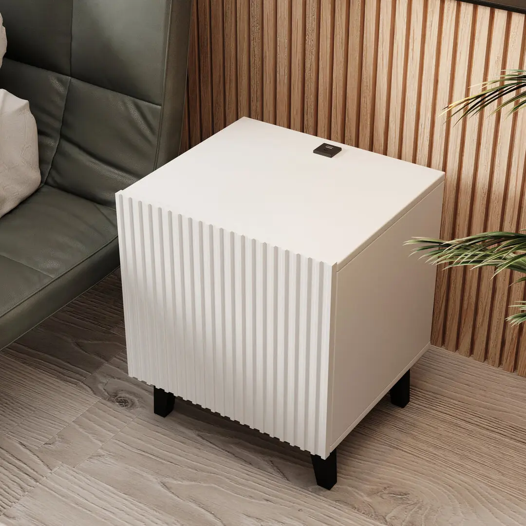 Комплект прикроватных тумб Cama Pafos с зарядным портом (White)