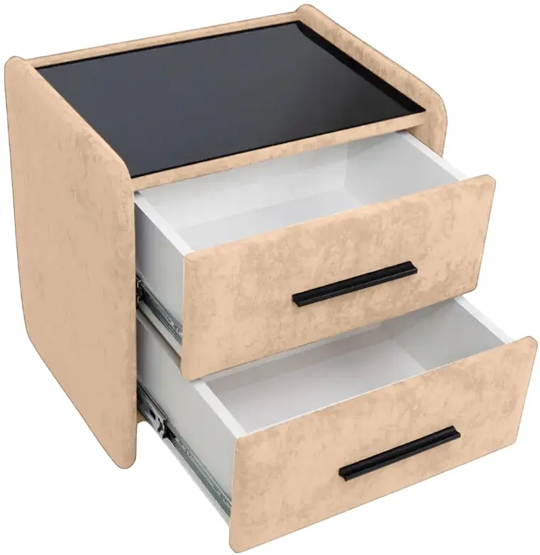 Тумба прикроватная Charmbed Emma Mono 02 (Beige/Black) - 5