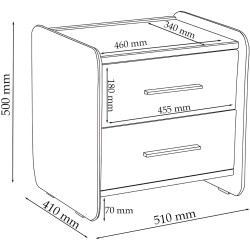 Тумба прикроватная Charmbed Emma Mono 02 (Beige/White) Thumb