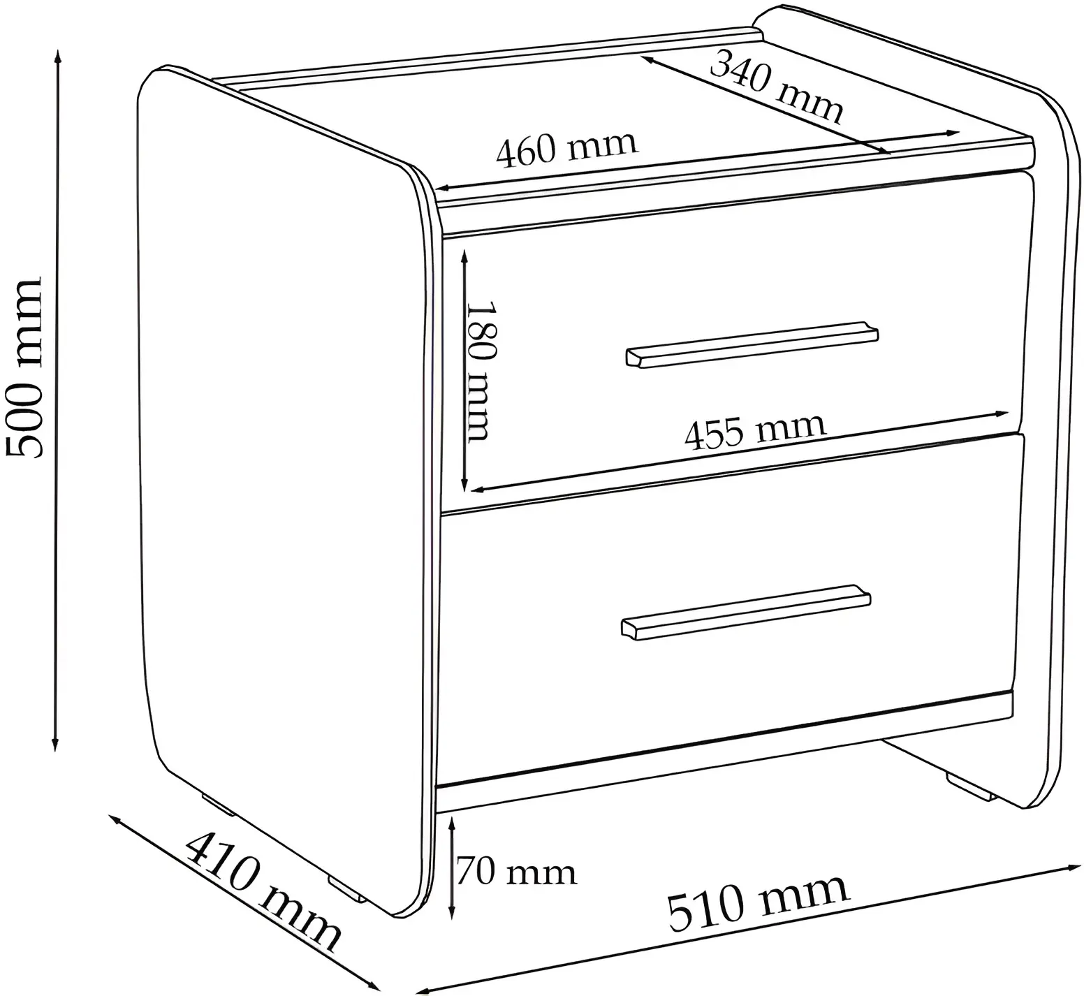 Тумба прикроватная Charmbed Emma Mono 02 (Beige/White) - 6