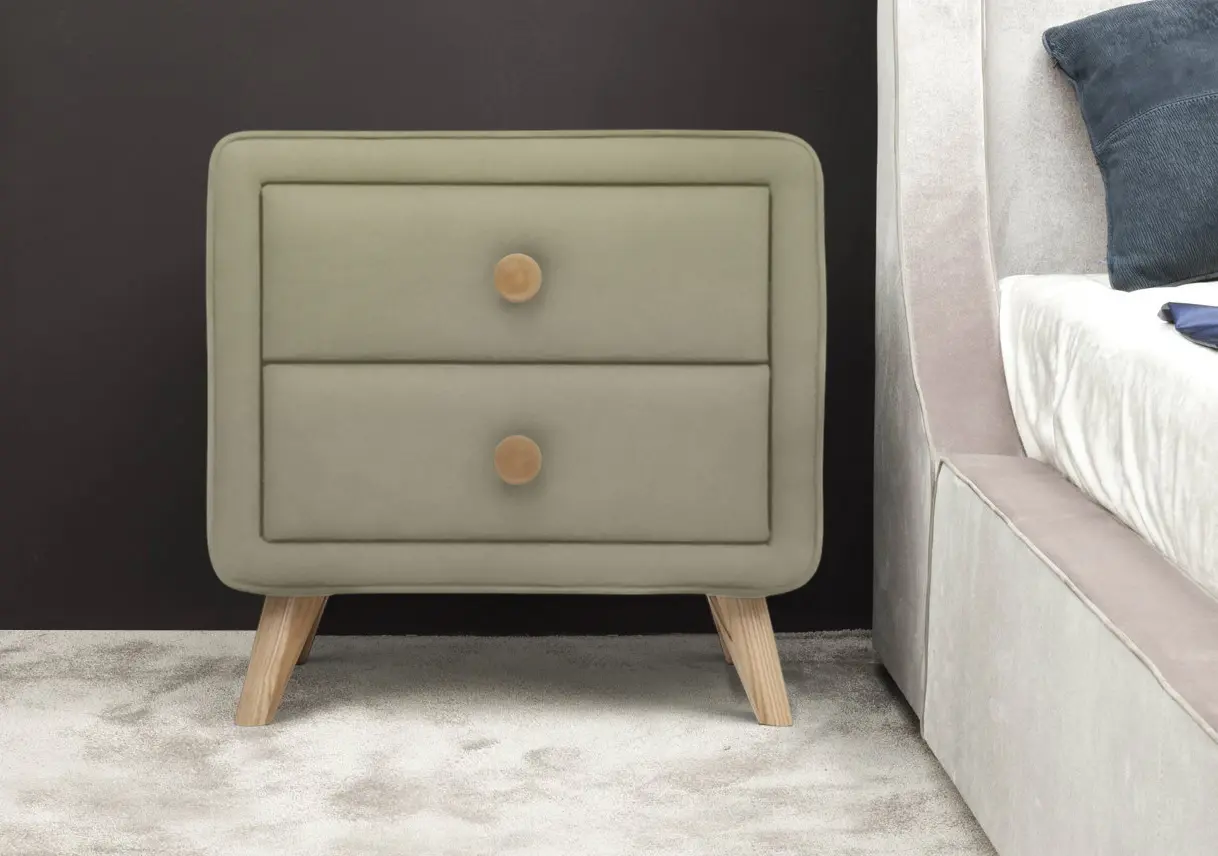 Тумба прикроватная Charmbed Hanna Laguna 09 (Stone Grey/Natural)