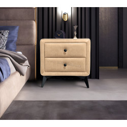Тумба прикроватная Charmbed Hanna Mono 02 (Beige/Black)