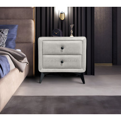 Тумба прикроватная Charmbed Hanna Mono 03 (Light Grey/Black)