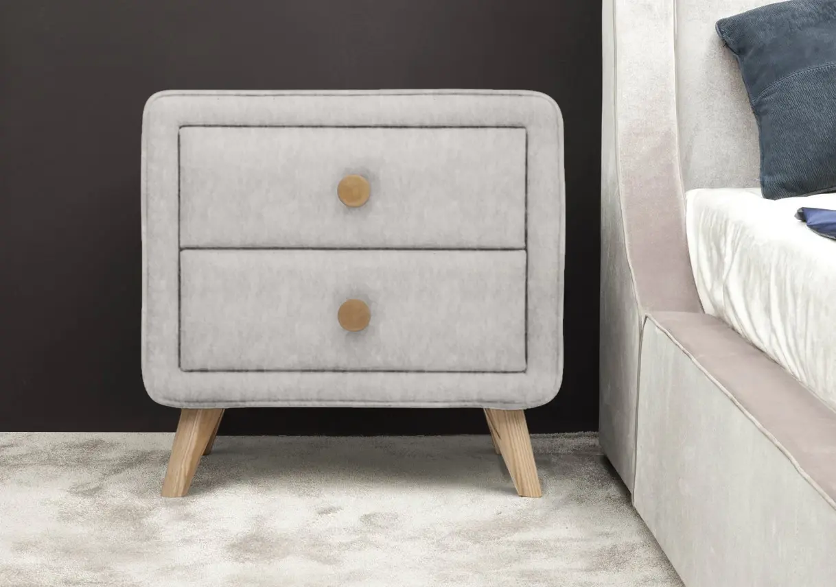 Тумба прикроватная Charmbed Hanna Mono 03 (Light Grey/Natural)