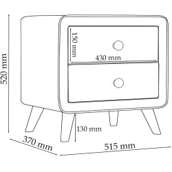 Noptiera Charmbed Hanna Mono 04 (Light Brown/Black) Thumb