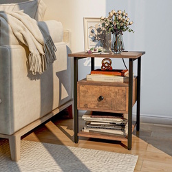 Set noptiere Costway HU10485CF-2 (Rustic Brown)