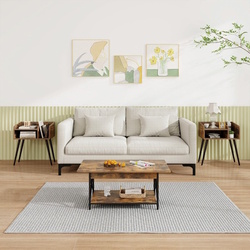 Set noptiere Costway HU10755CF-2 (Rustic Brown) Thumb