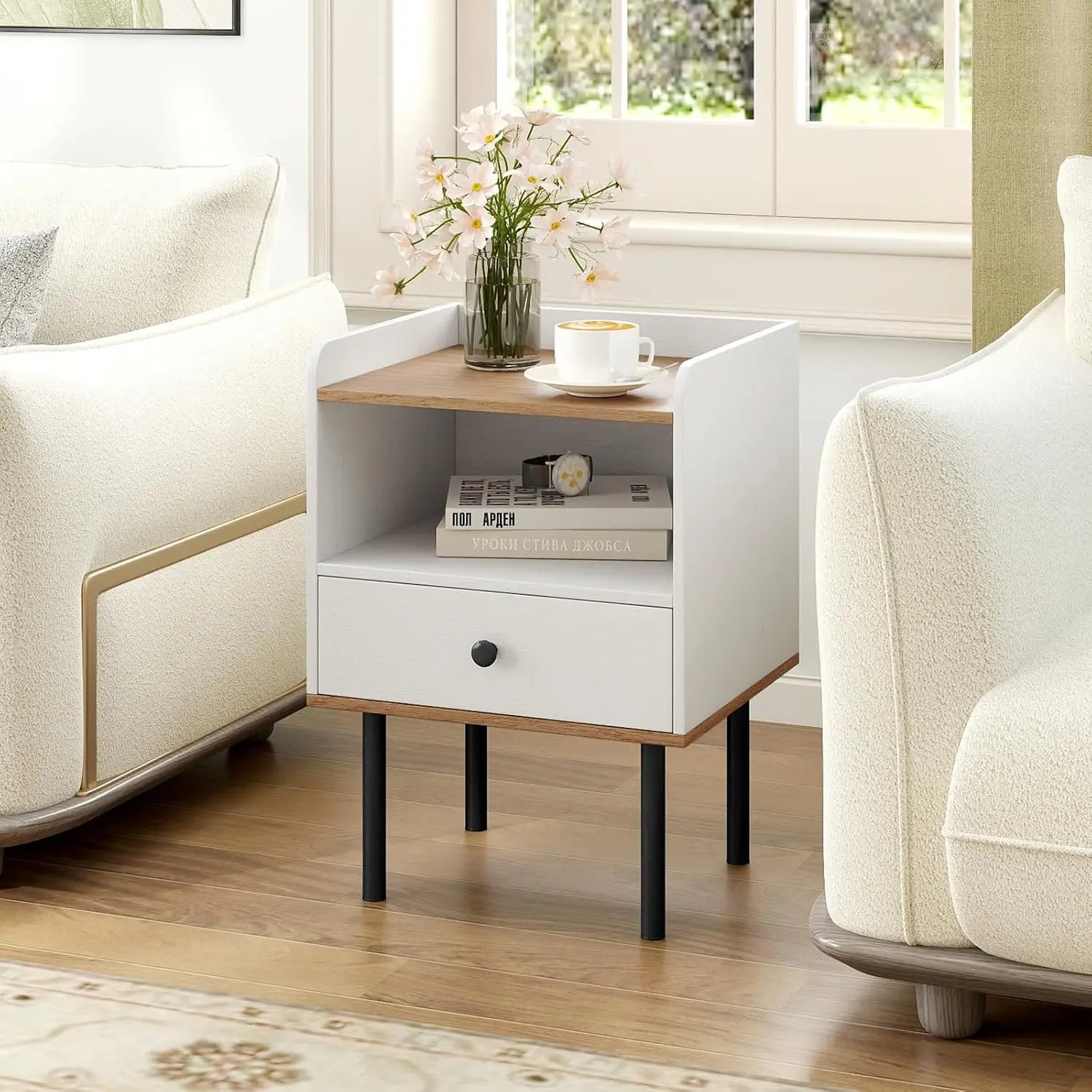 Set noptiere Costway HU11170WH-2 (White) - 4
