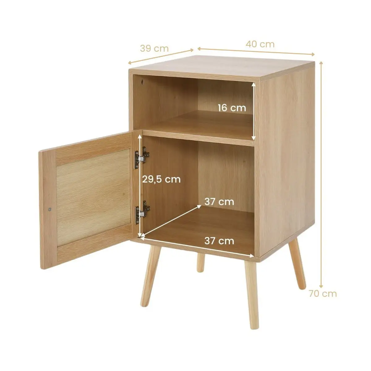 Set noptiere Costway JV10924OA-2 (Natural) - 4
