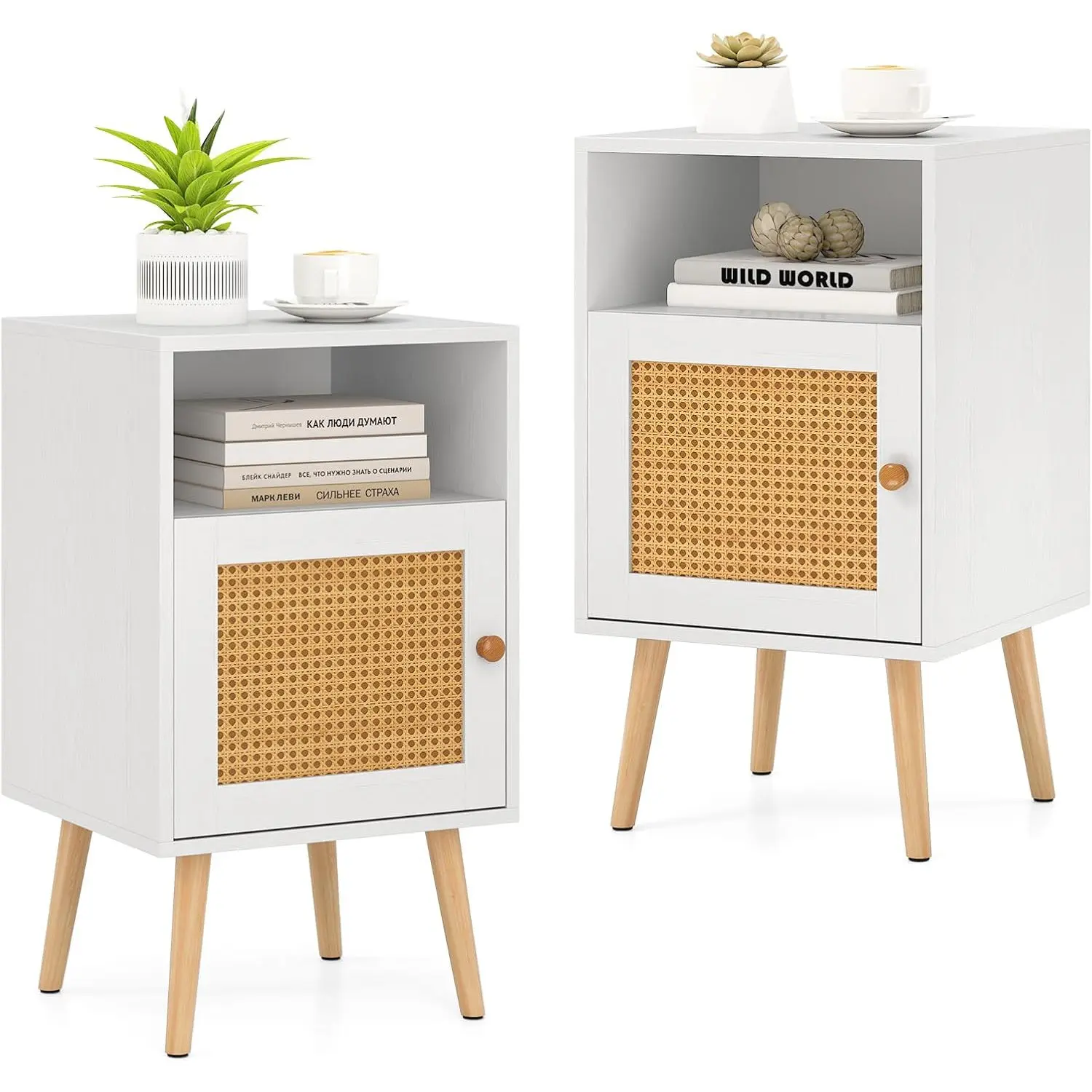 Set noptiere Costway JV10924WH-2 (White) - 2