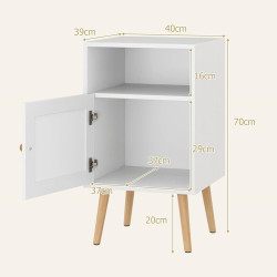Set noptiere Costway JV10924WH-2 (White) Thumb