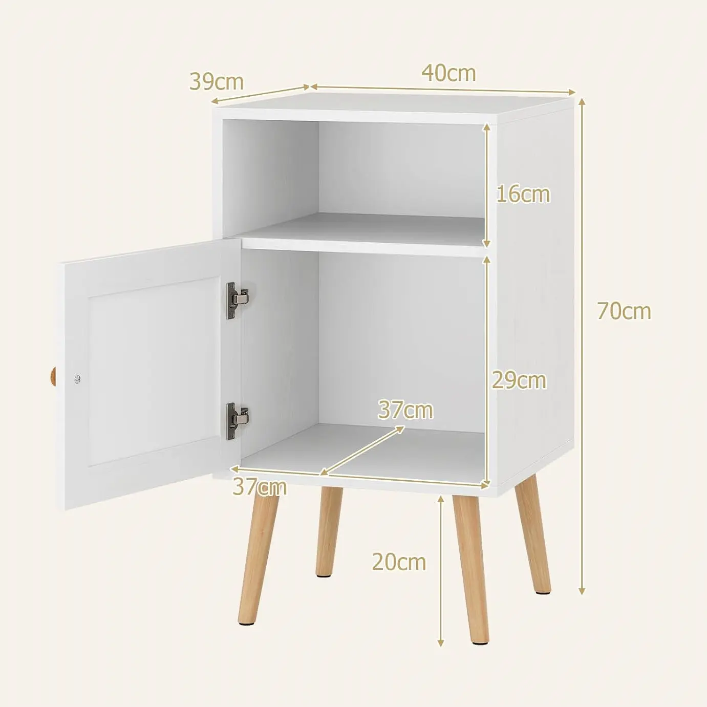 Set noptiere Costway JV10924WH-2 (White) - 3