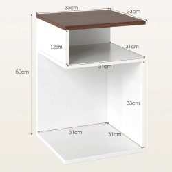 Set noptiere Costway JV11241WT-2 (White/Walut) Thumb