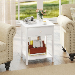 Комплект прикроватных тумб Costway JV12589WH-2 (White) Thumb
