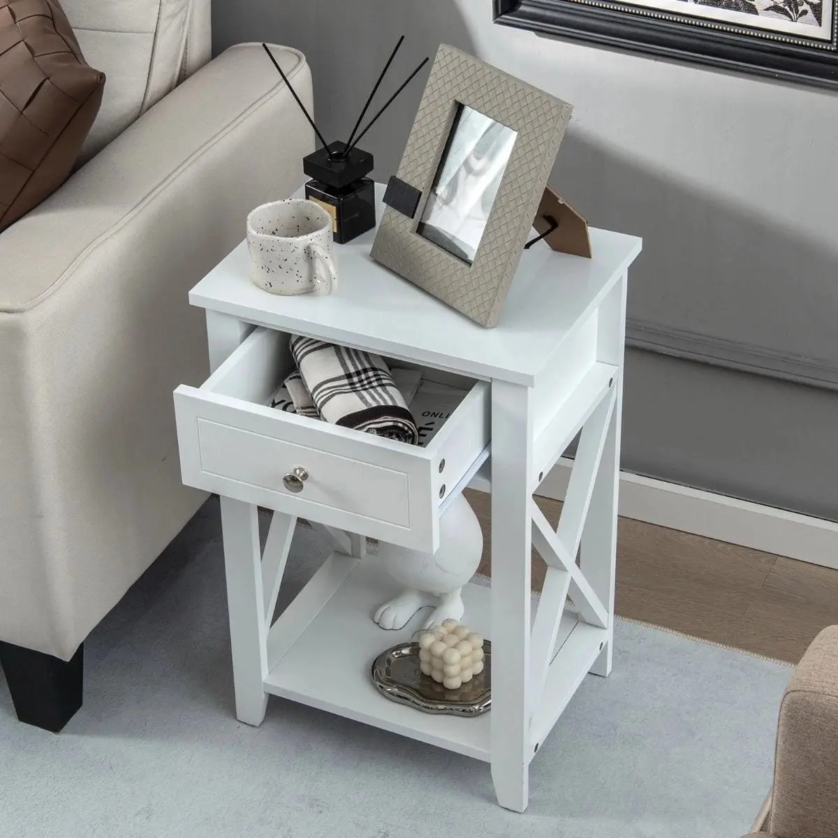 Set noptiere Costway JV13241WH-2 (White) - 5
