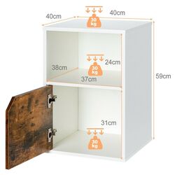 Set noptiere Costway HU10131WH-2 (White) Thumb