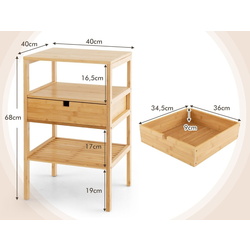 Set noptiere Costway HU10209NA-2 (Natural) Thumb