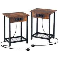 Set noptiere Costway HU10464DE-2CF (Rustic Brown) Thumb