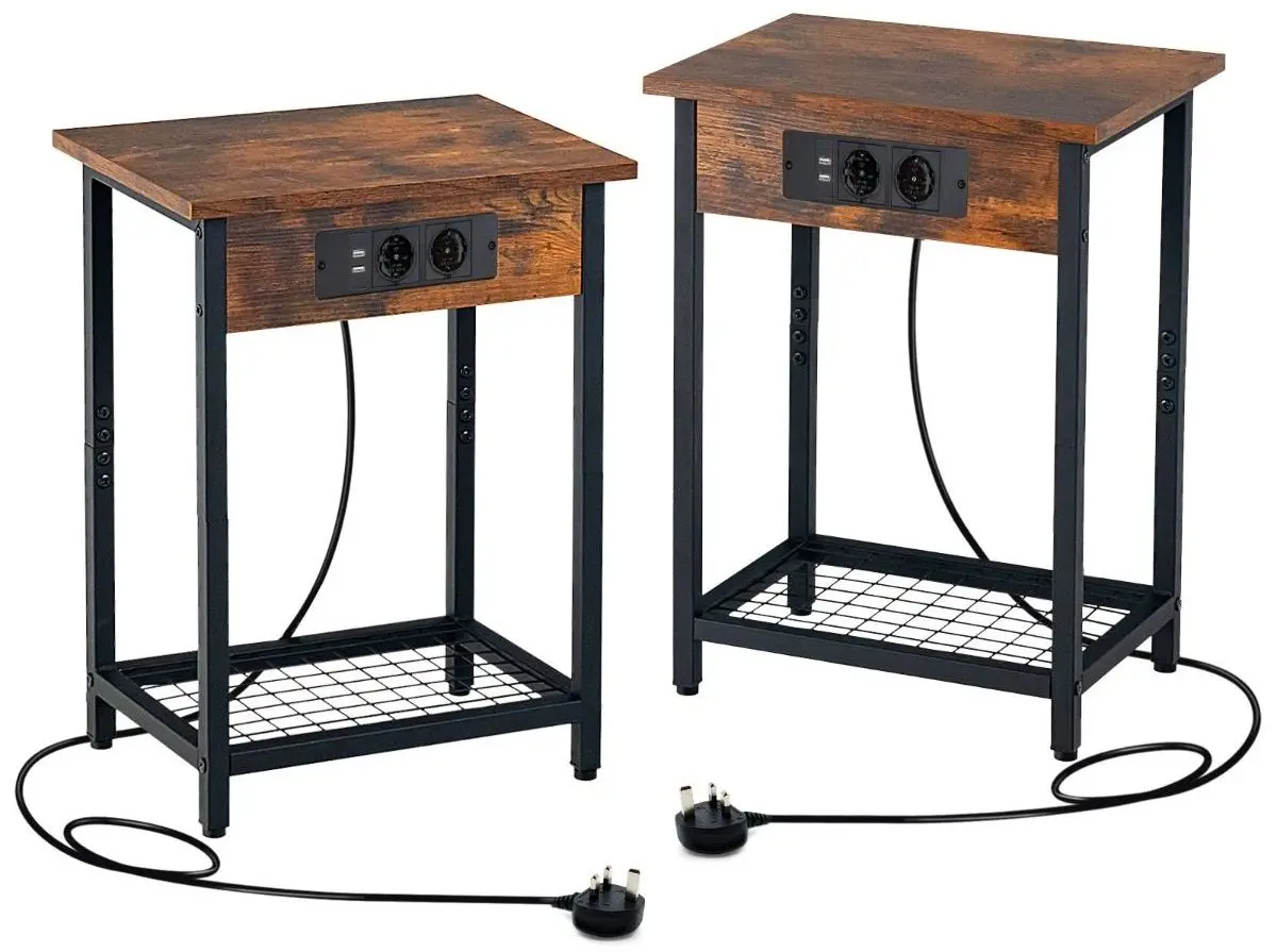 Set noptiere Costway HU10464DE-2CF (Rustic Brown)