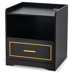 Комплект прикроватных тумбочек Costway HU10563DE-BK-2 (Black) Thumb